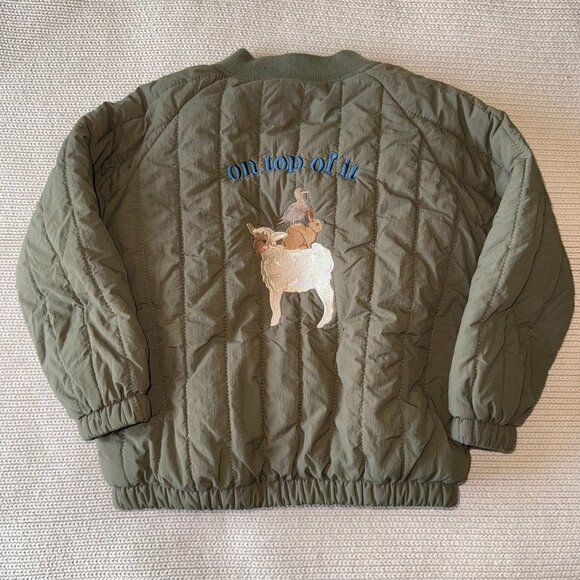 Konges Sloejd — Green Duckie Bomber Toddler Jacket - Picture 2 of 5